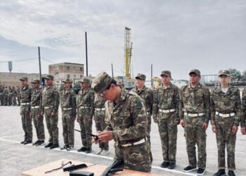 ШИЕЛІДЕ БОЛАШАҚ САРБАЗДАР ШЫҢДАЛУДА